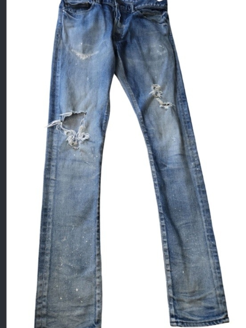 John Elliott Light Blue Distressed Denim Jacket